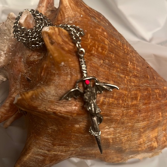 JPI 2002 Dragon Pendant Necklace. Red Diamond. Vintage, Clean. - Picture 1 of 3